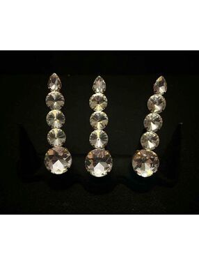 Set of 3 Rhinestone Drag Finger Rings